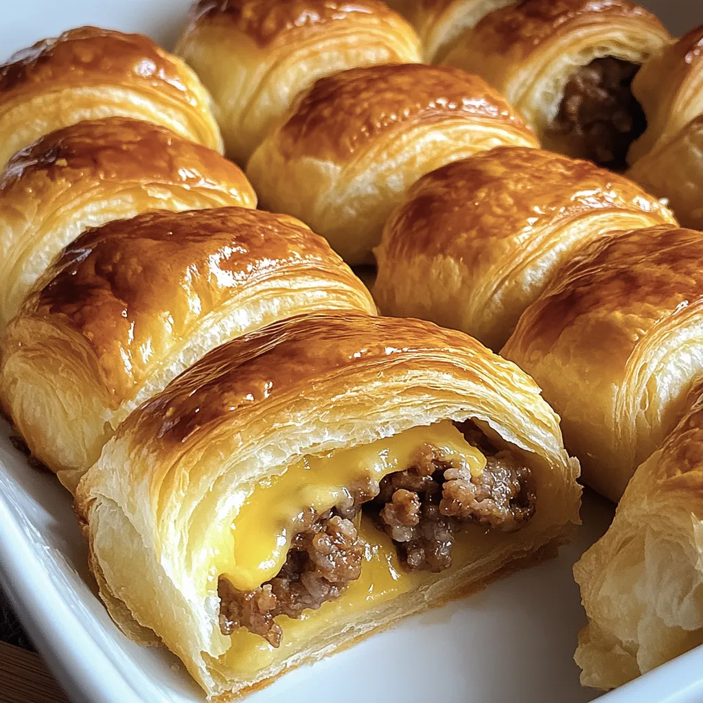 Roulés de Saucisse et Fromage au Croissant
