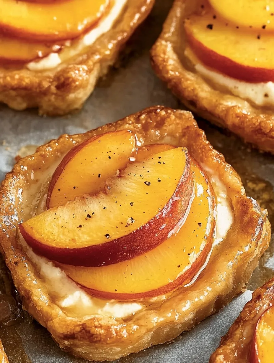 Mini tartes pêche fromage simplissimes