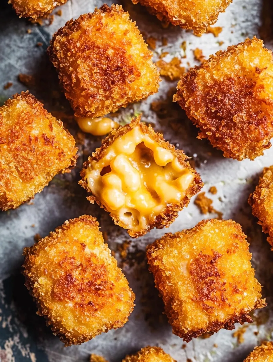 Bouchées de mac & cheese maison frites