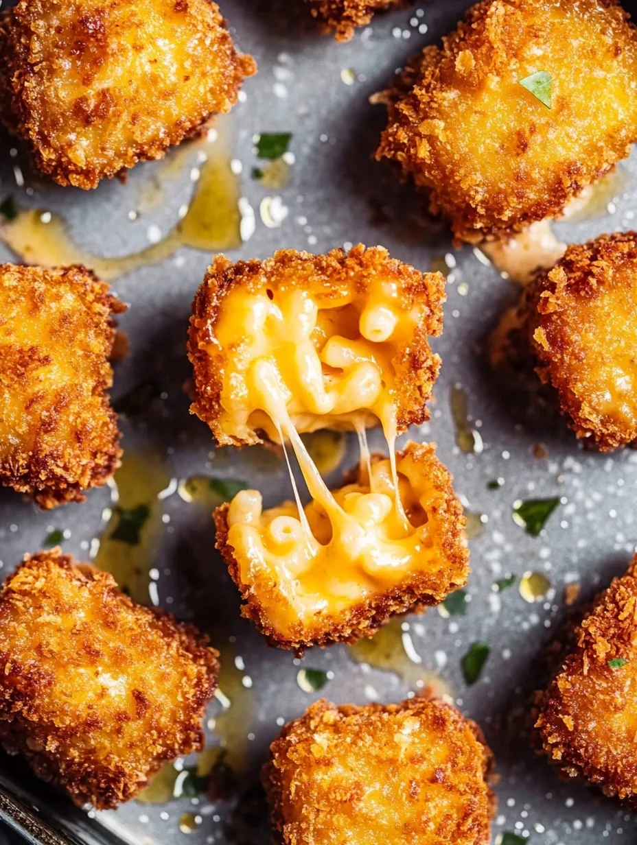 Bouchées croquantes de mac & cheese