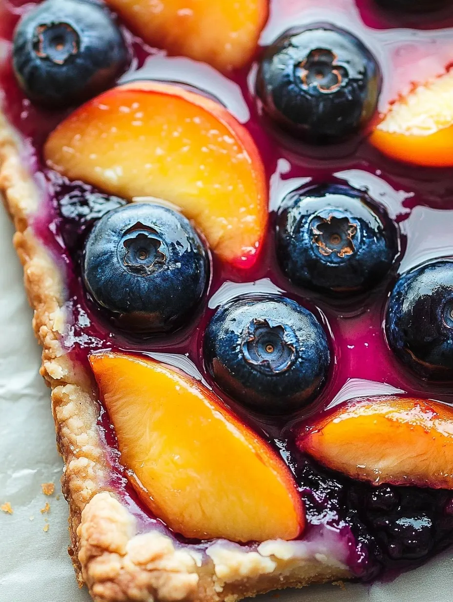 Tarte Myrtille Pêche Maison
