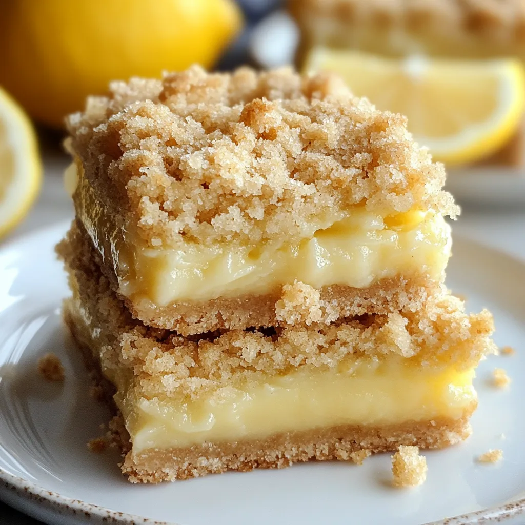 Barres sablées au citron gourmandes