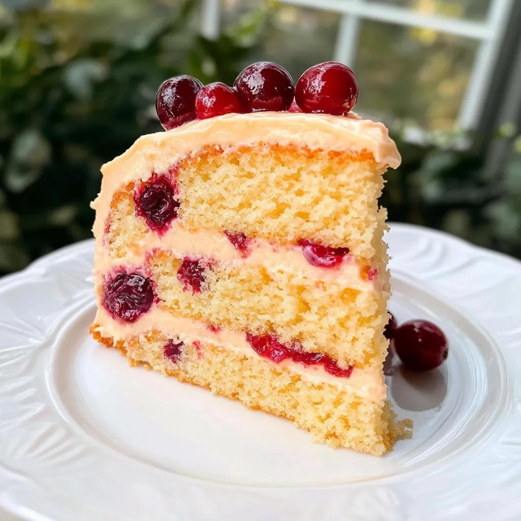 Gâteau orange et cranberries