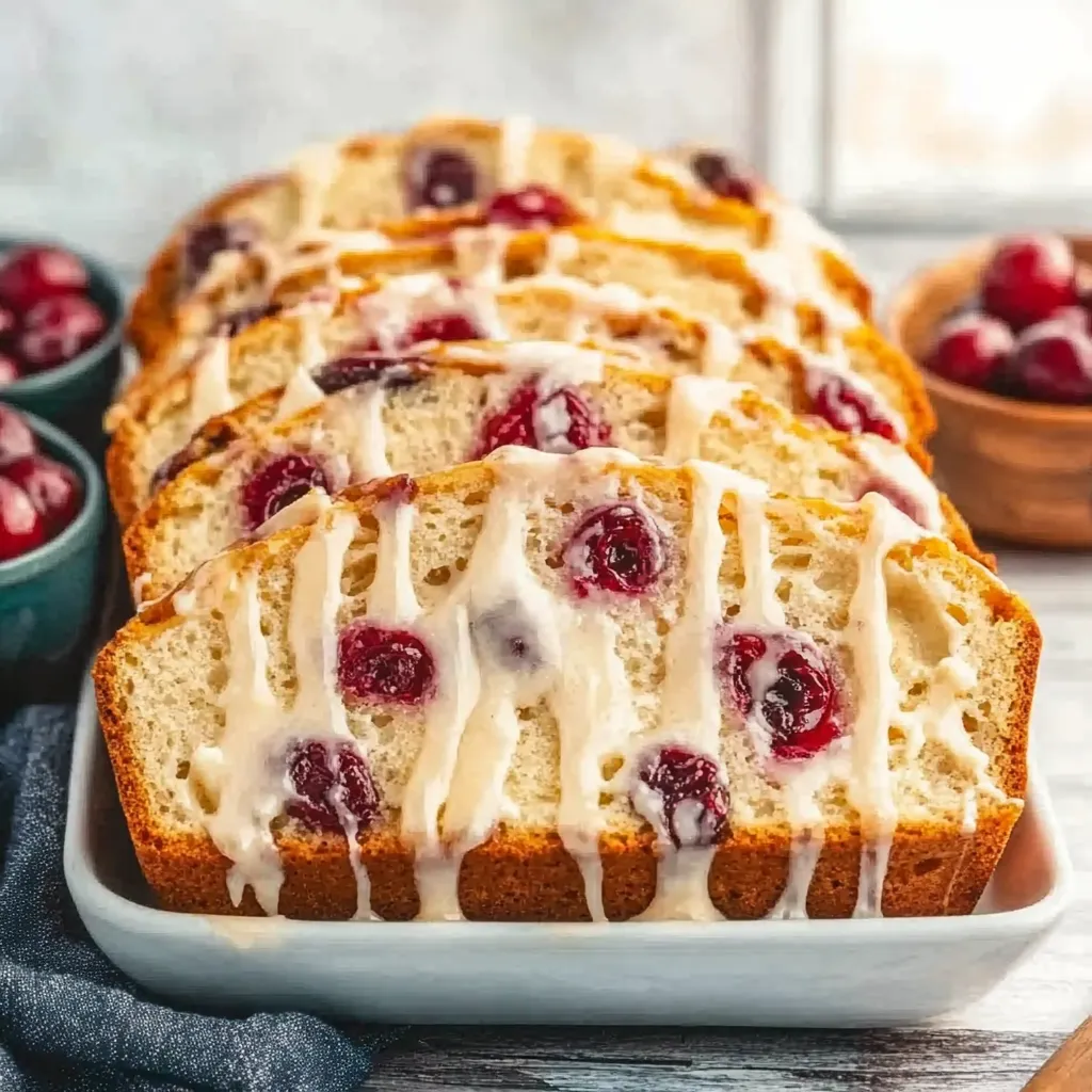 Pain facile canneberges fromage frais