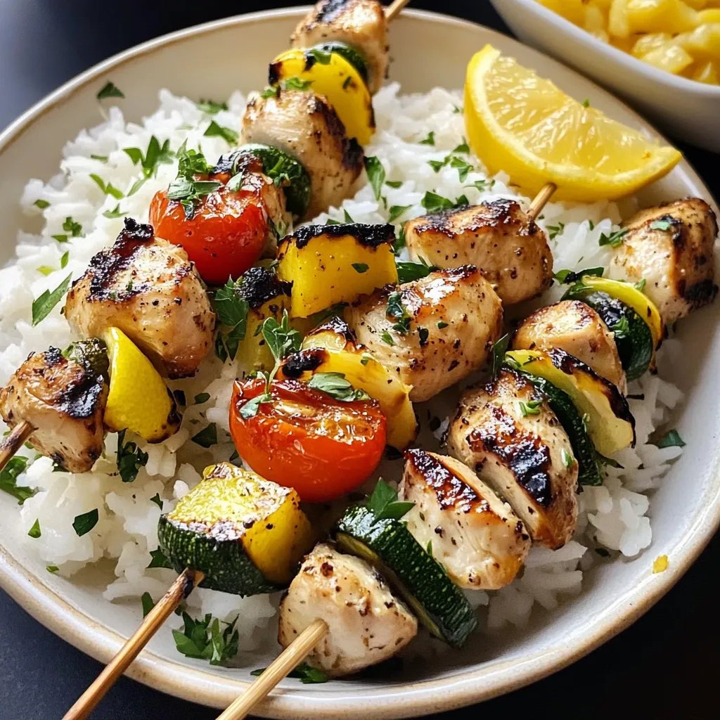 Brochettes de poulet grillées maison