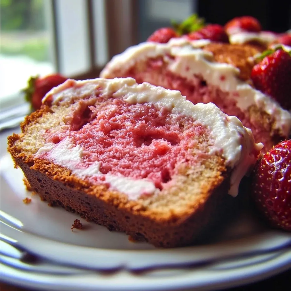 Pain Frais Fraises Fromage Crémeux