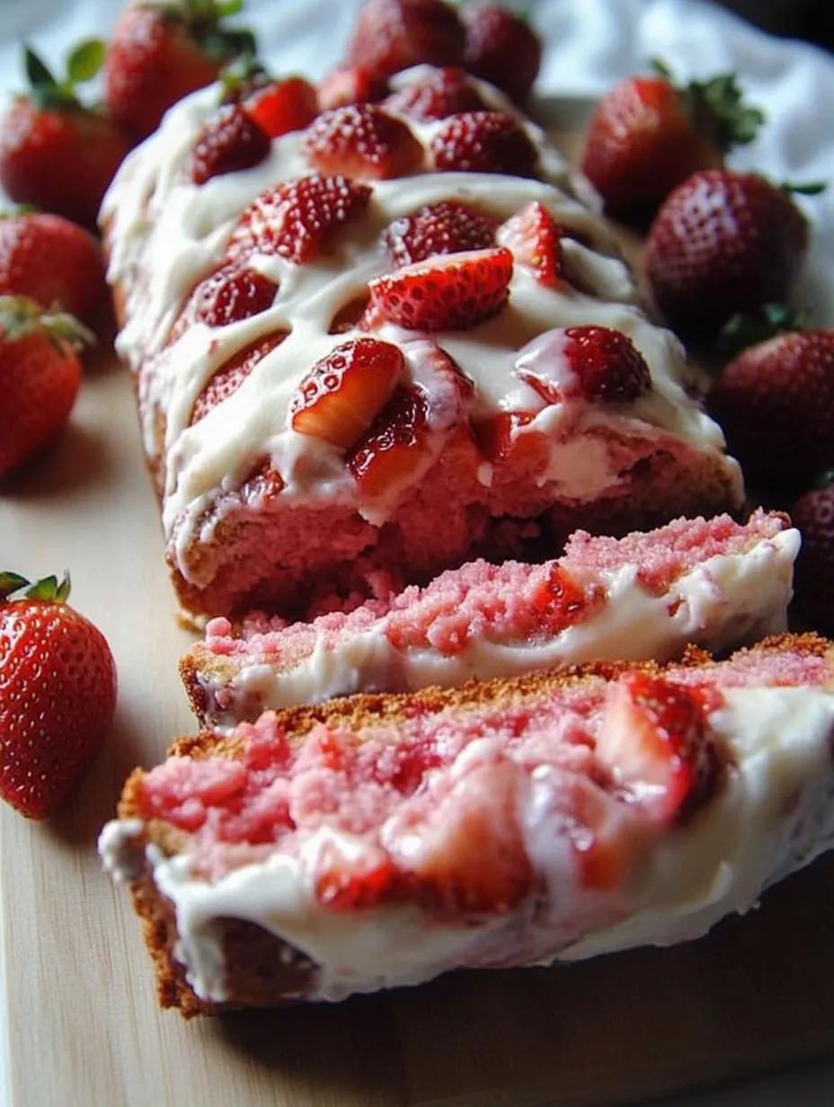 Pain Fraises Facile Glaçage Fromage
