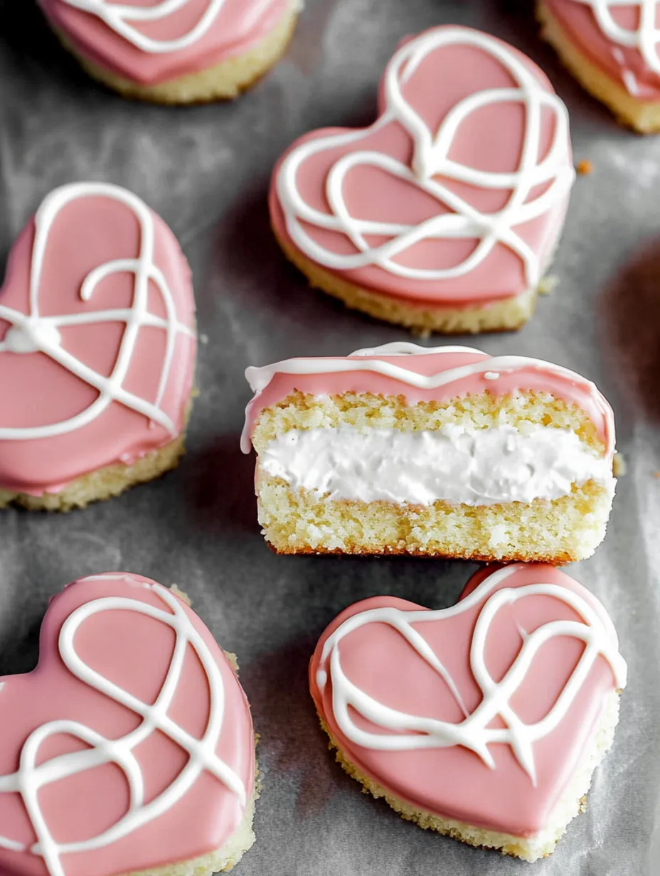 Petits Gâteaux Cœurs à la Vanille façon Little Debbie