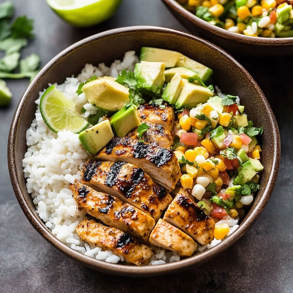 Bol de Riz au Poulet Miel et Chipotle