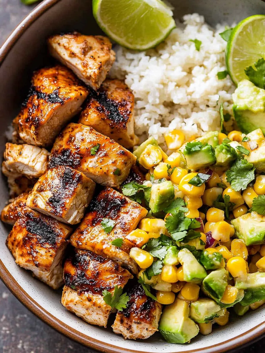 Bol de riz poulet miel chipotle tout simple