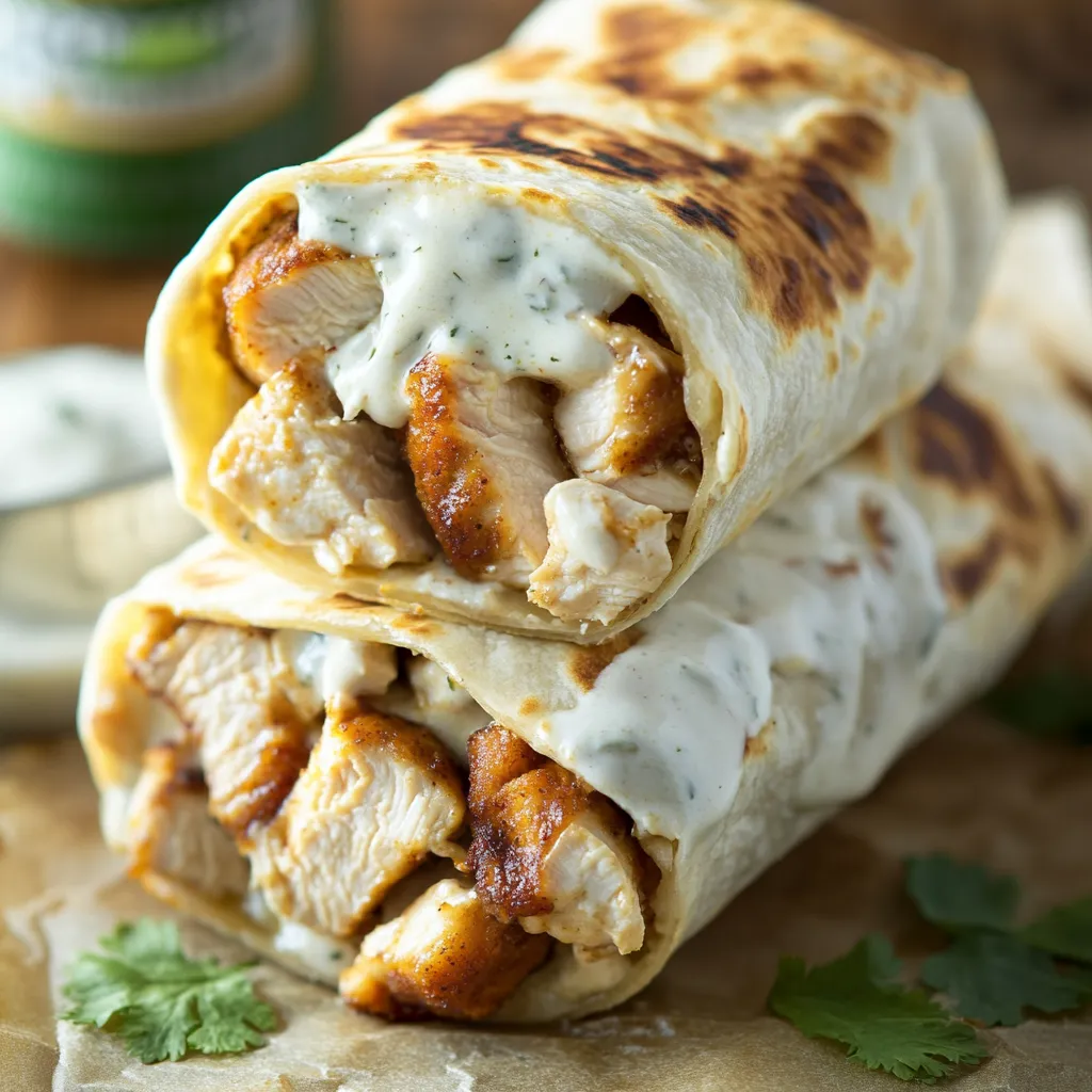 Wraps de Poulet Sauce Ranch