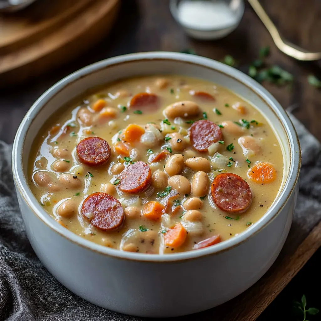 Soupe Crémeuse Haricots et Kielbasa