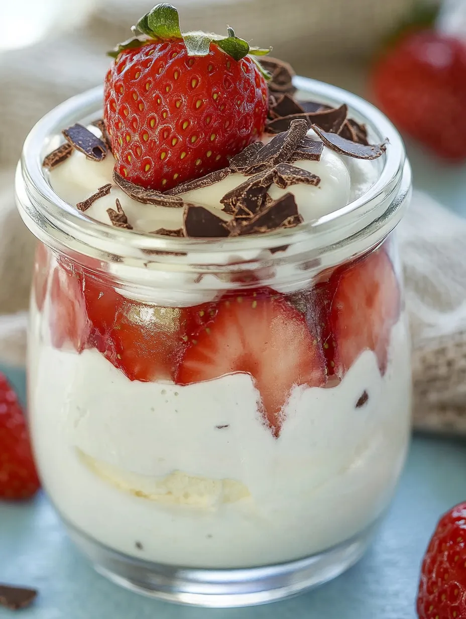 Fromage blanc aux fraises – Fruité et onctueux en verrine