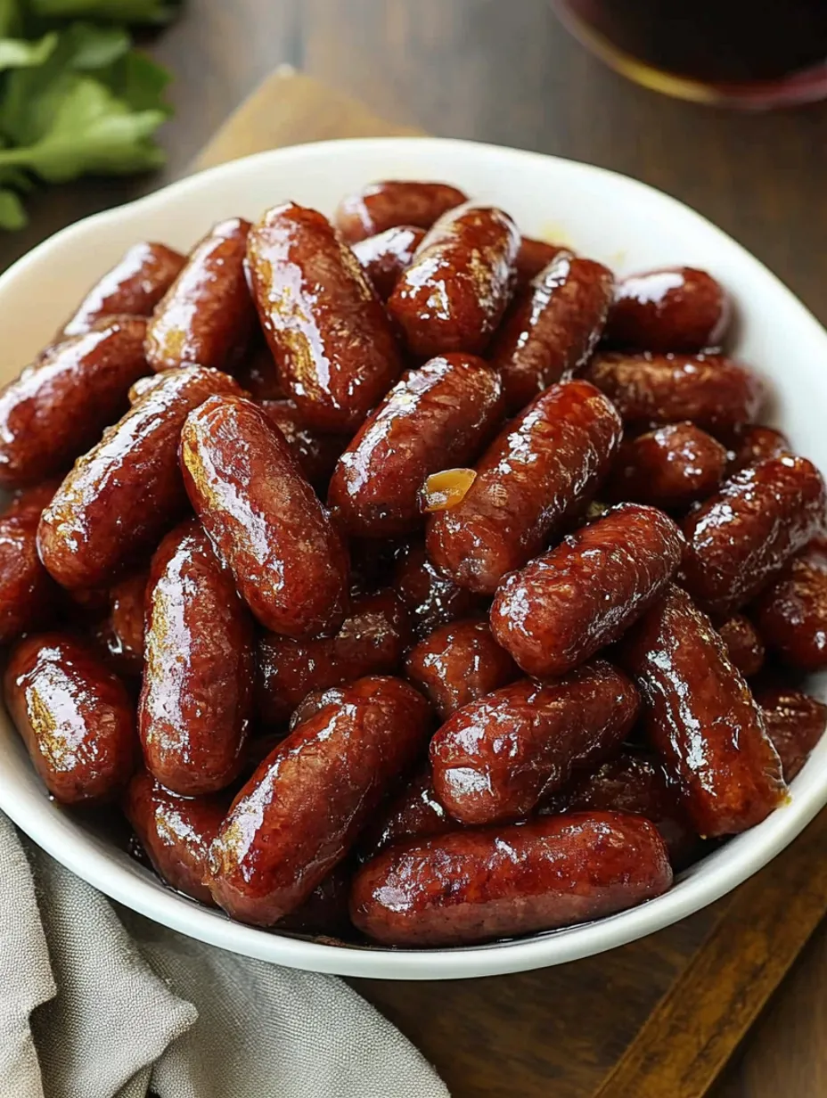 Mijoteuse saucisses gelée de raisin