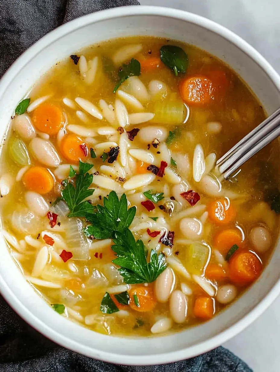 Soupe Facile Orzo Citron Haricots Blancs Ultra Gourmande