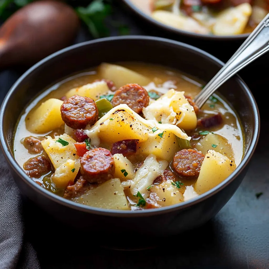 Soupe cajun épicée aux pommes de terre