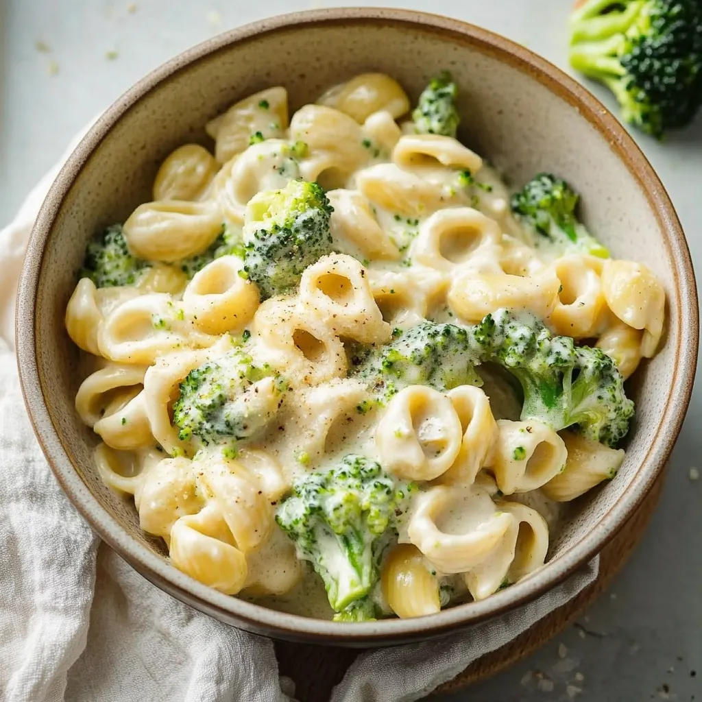 Pâtes au brocoli crémeuses