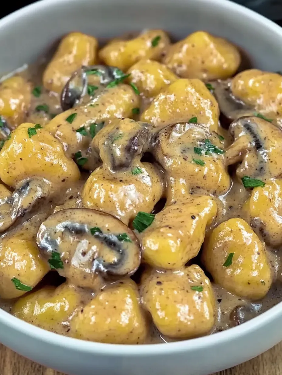 Gnocchis sauce crémeuse champi-lardons – Simplement Savoureux