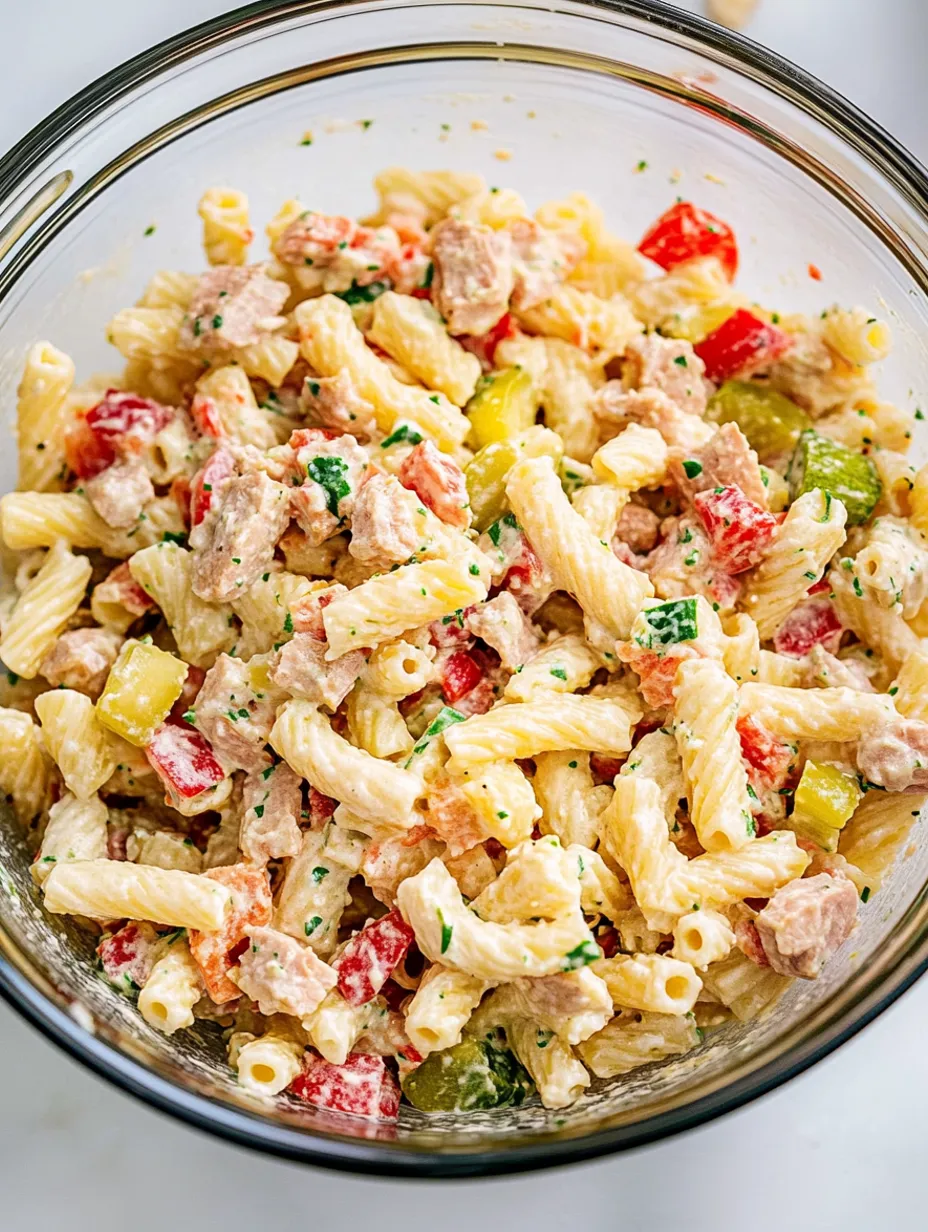Salade de pâtes au thon crémeuse
