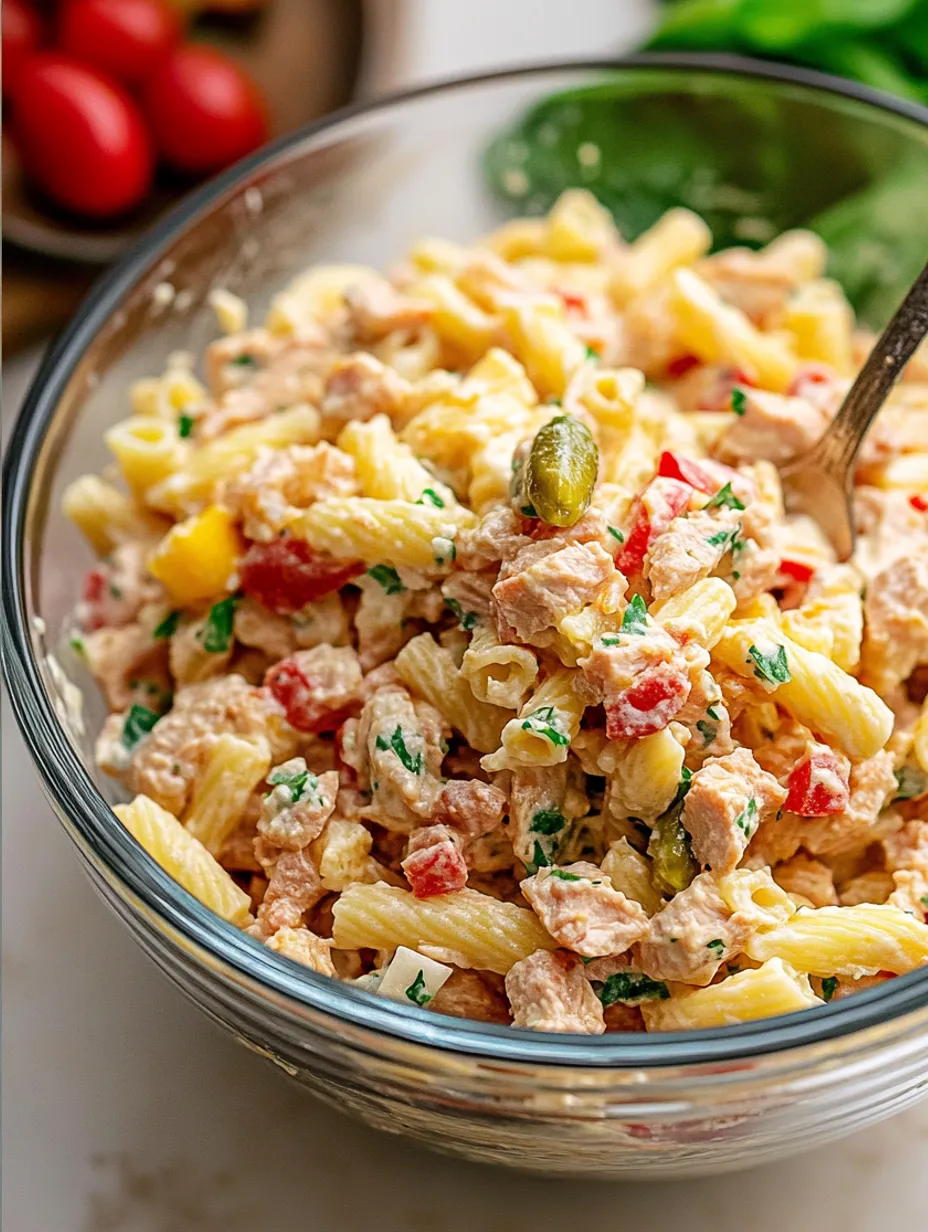 Salade de pâtes crémeuse au thon