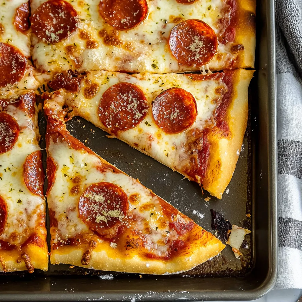 Pizza sur plaque au four