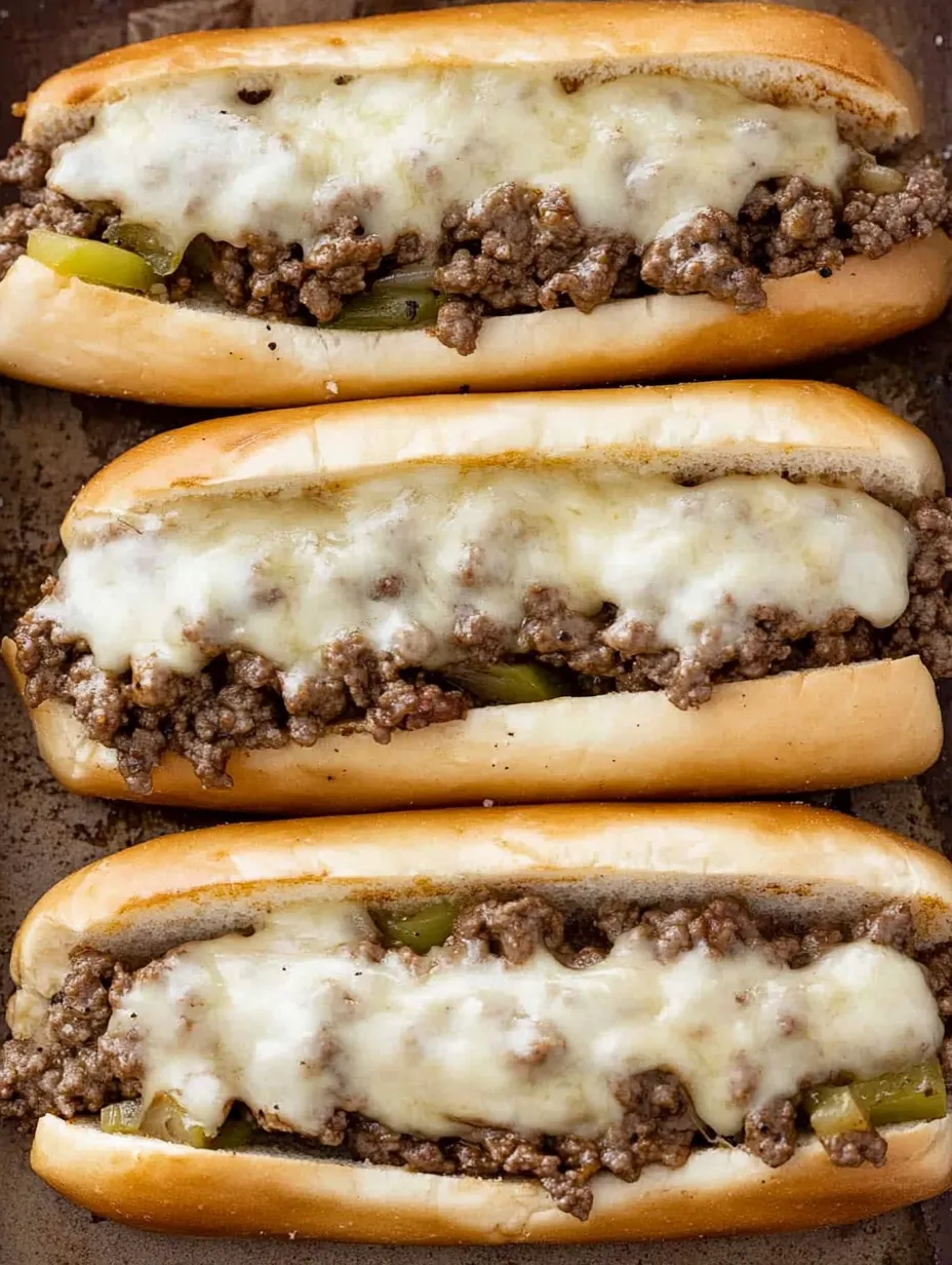 Sandwich Philly au bœuf haché