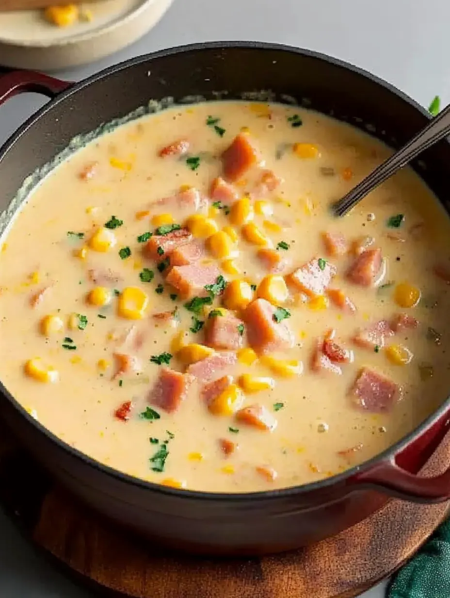 Soupe crémeuse au jambon