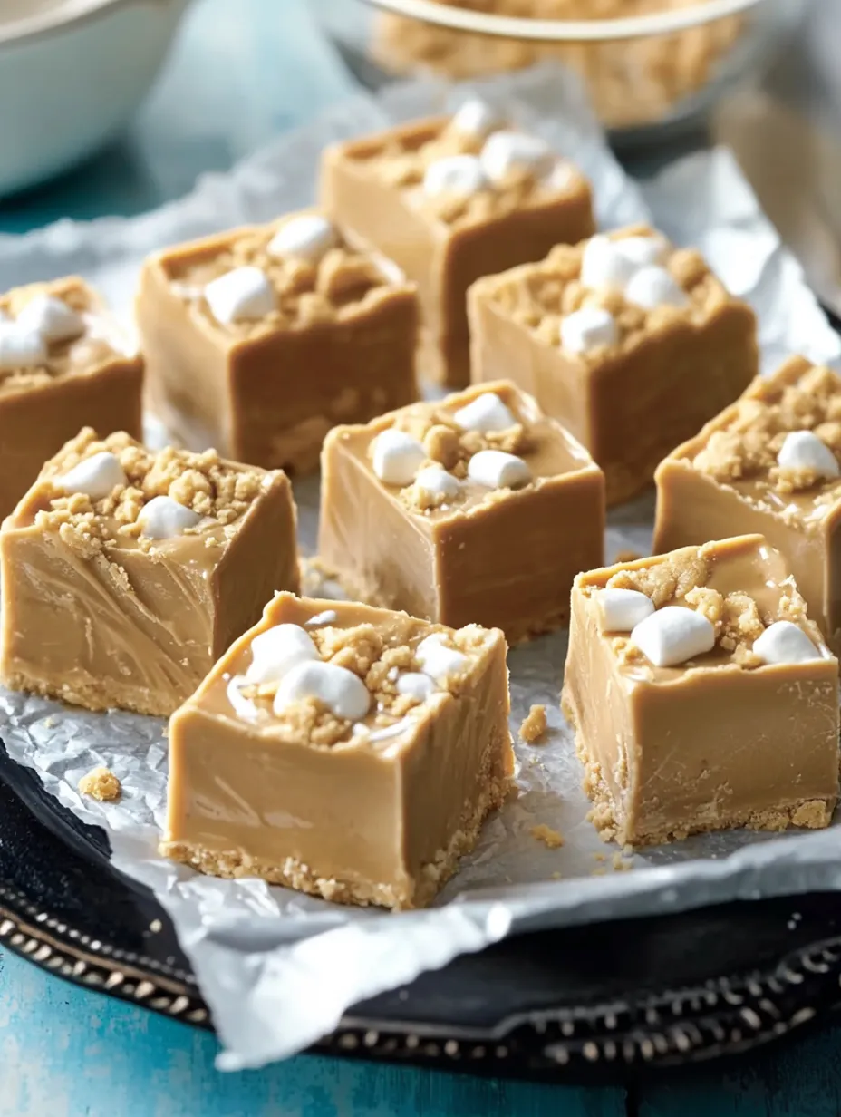 Fudge au Beurre de Cacahuète Facile Avec Crème de Guimauve