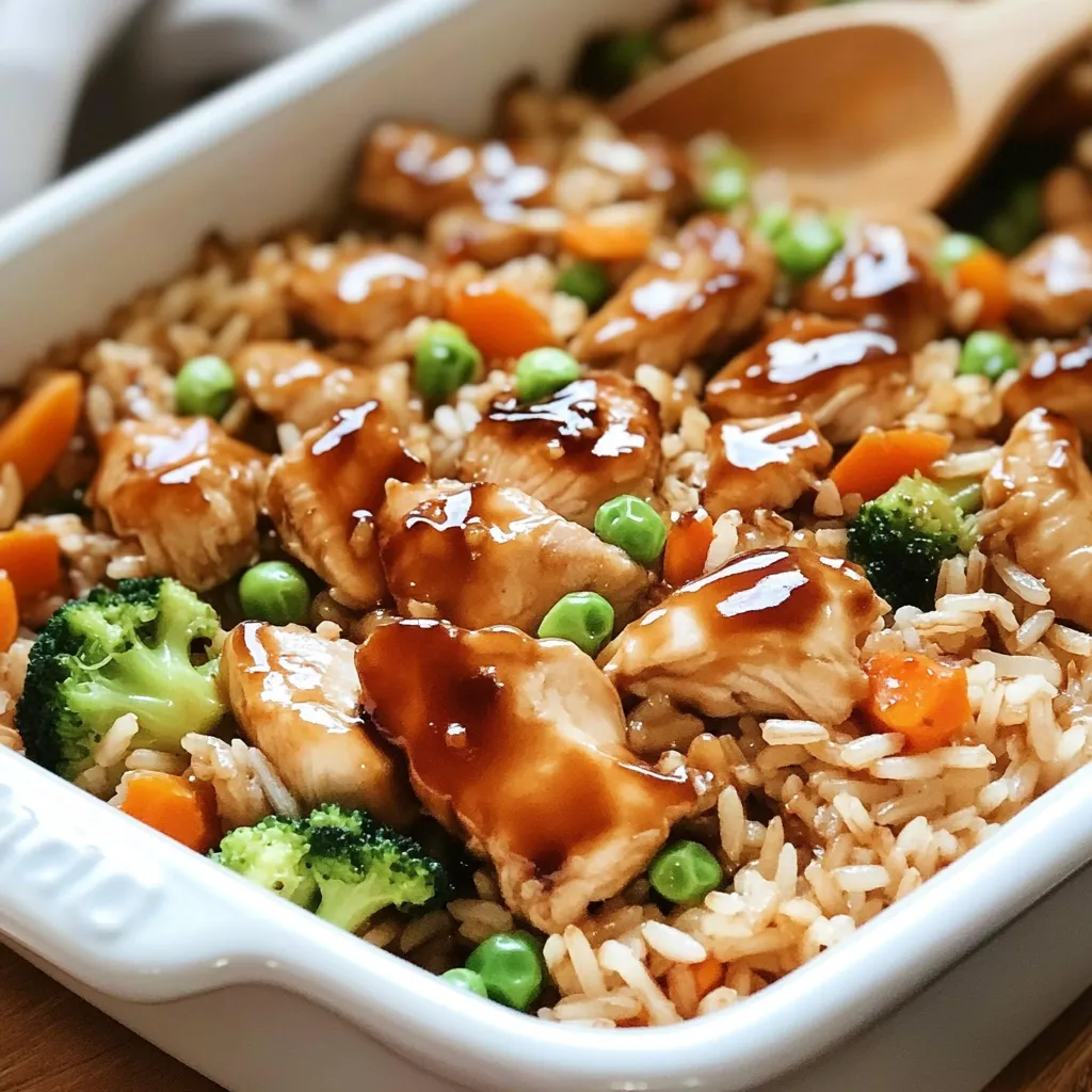 Gratin Poulet Teriyaki Riz