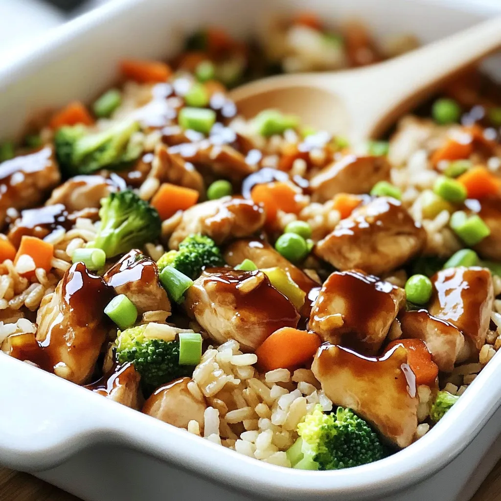 Cocotte teriyaki au poulet et riz ultra simple