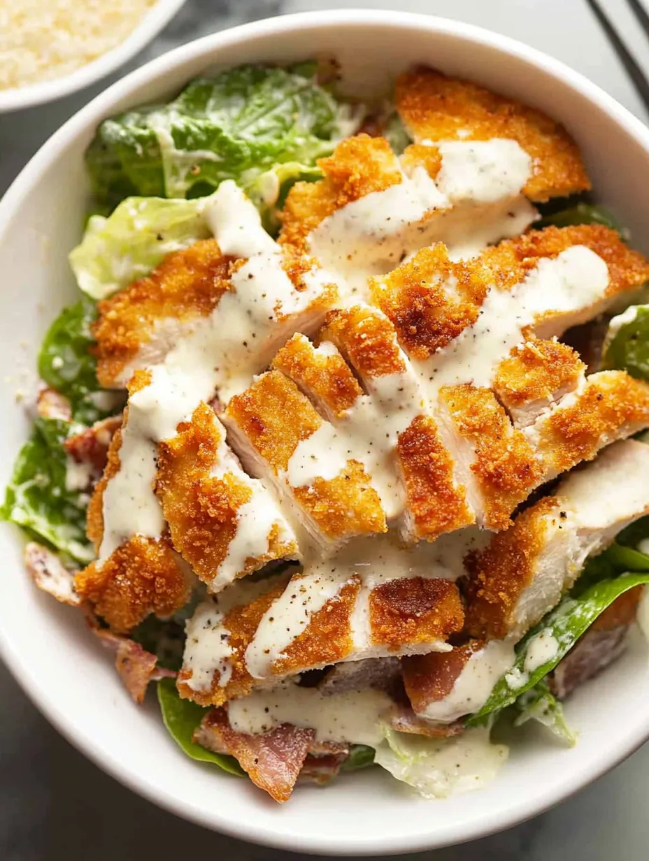Salade César Facile au Poulet Ultra Croustillant