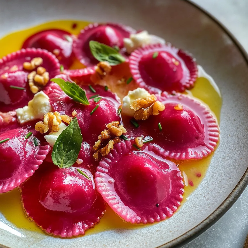 Ravioletti roses de la Saint-Valentin