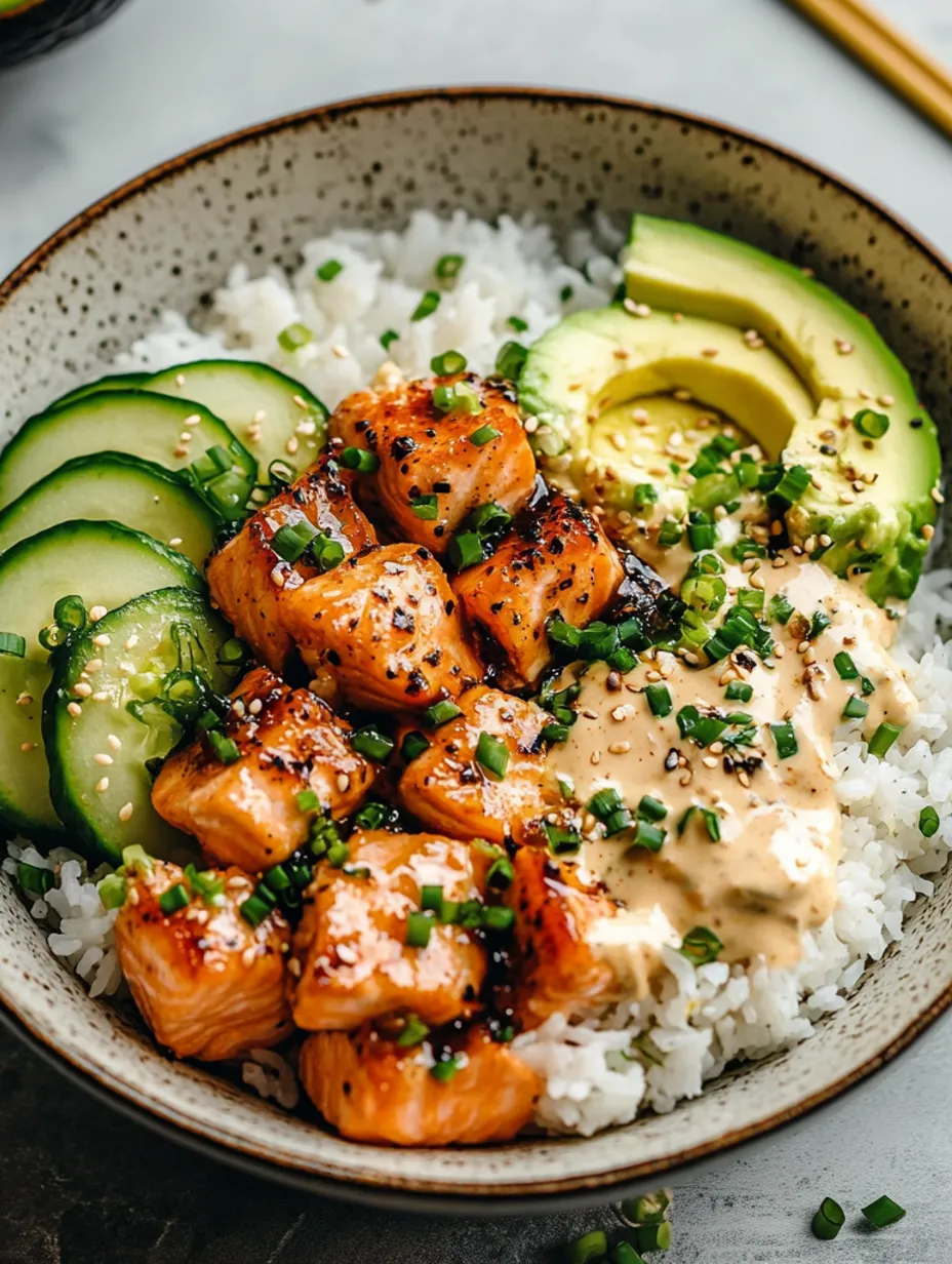 Bols Saumon Pimentés et Riz Coco