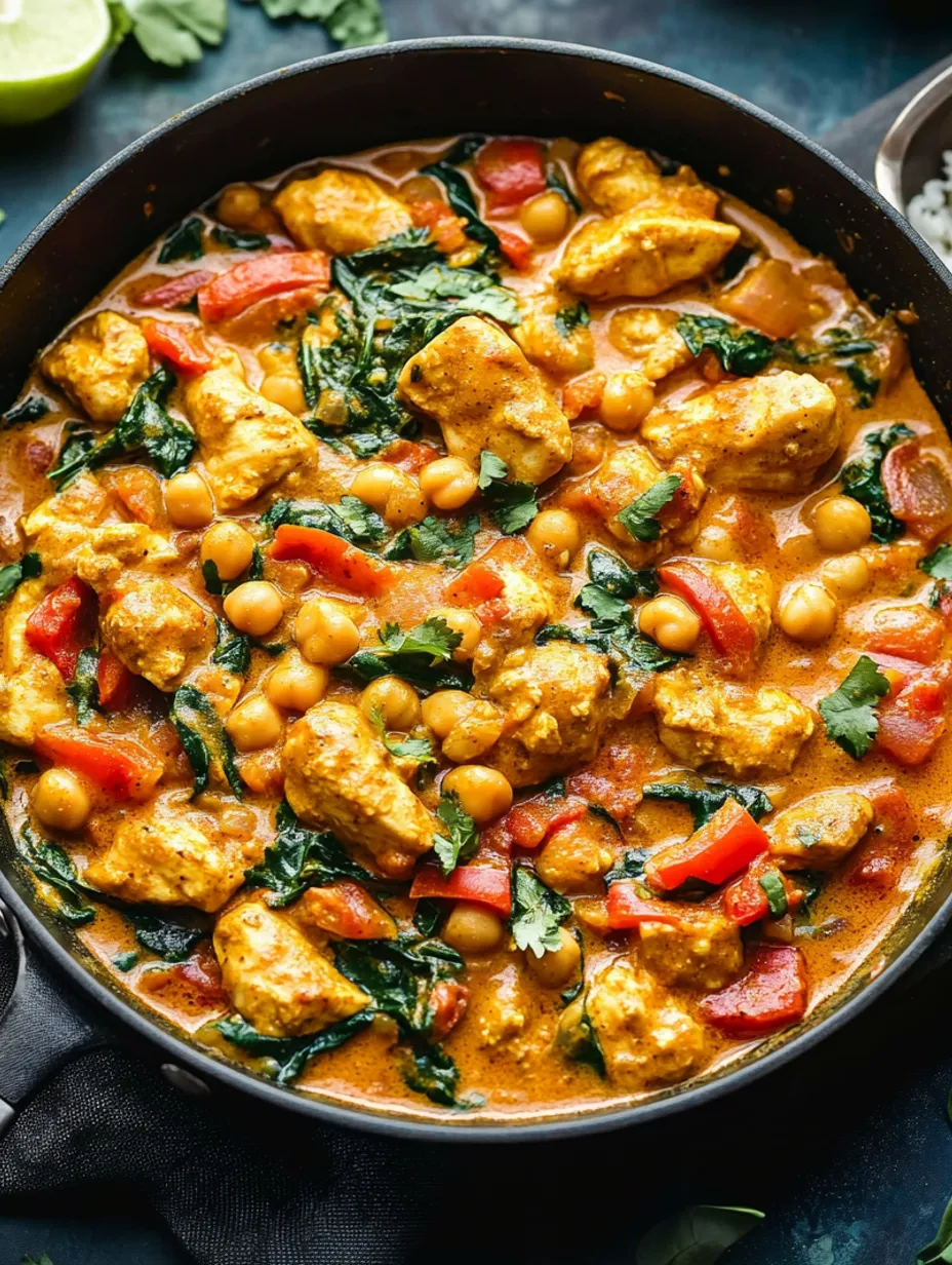 Curry de poulet et pois chiches