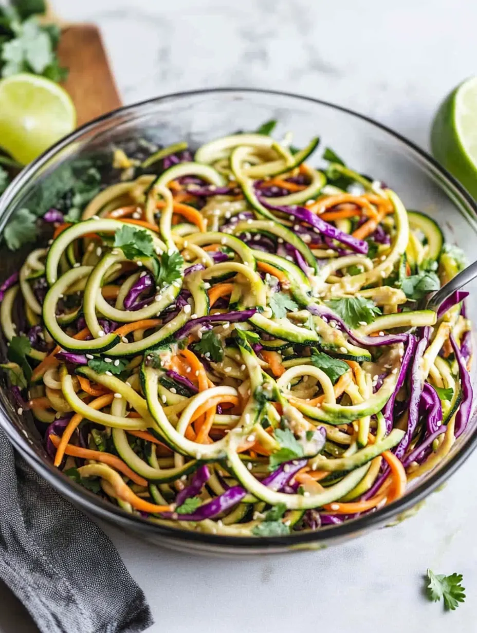 Nouilles épicées de courgettes façon asiatique