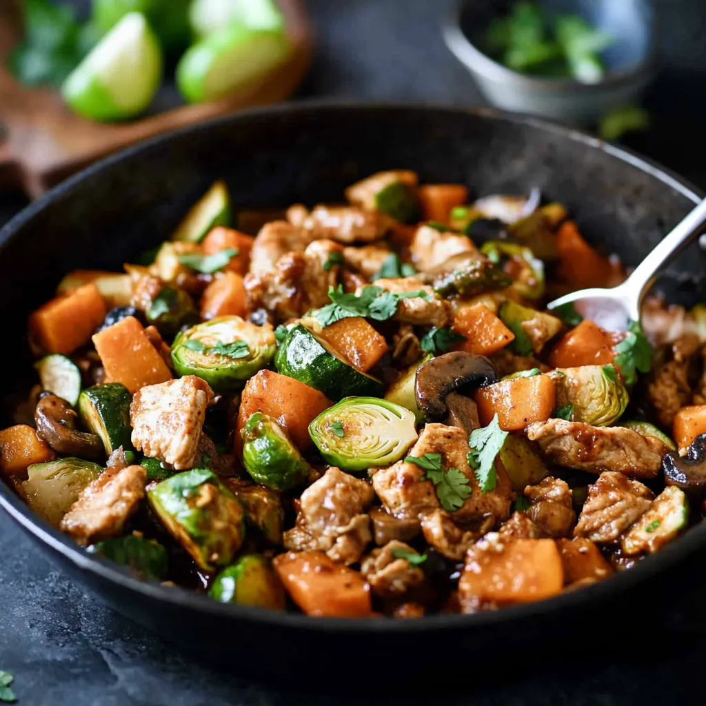 Poêlée Dinde BBQ Légumes