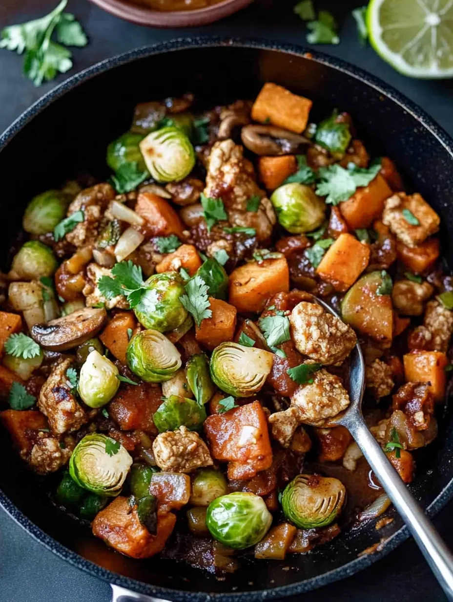 Poêlée de dinde, légumes & duo BBQ-Ranch