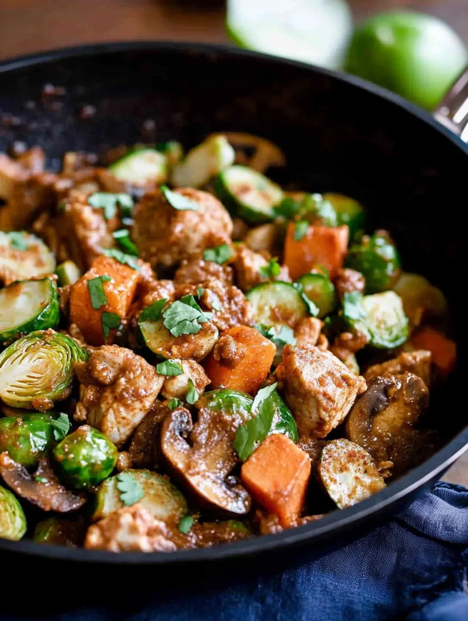 Poêlée dinde & légumes façon BBQ Ranch