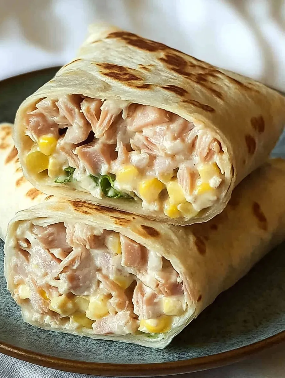 Wrap Chaud au Thon Fromagé