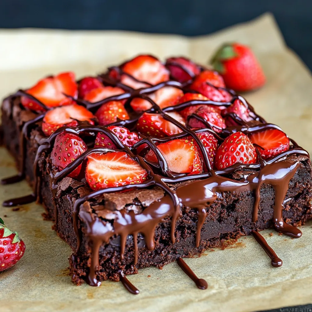 Brownies Fraises Chocolat