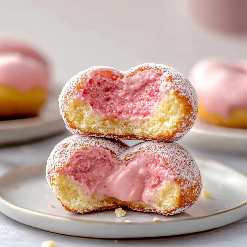 Donuts Fraise Fromage Coeur
