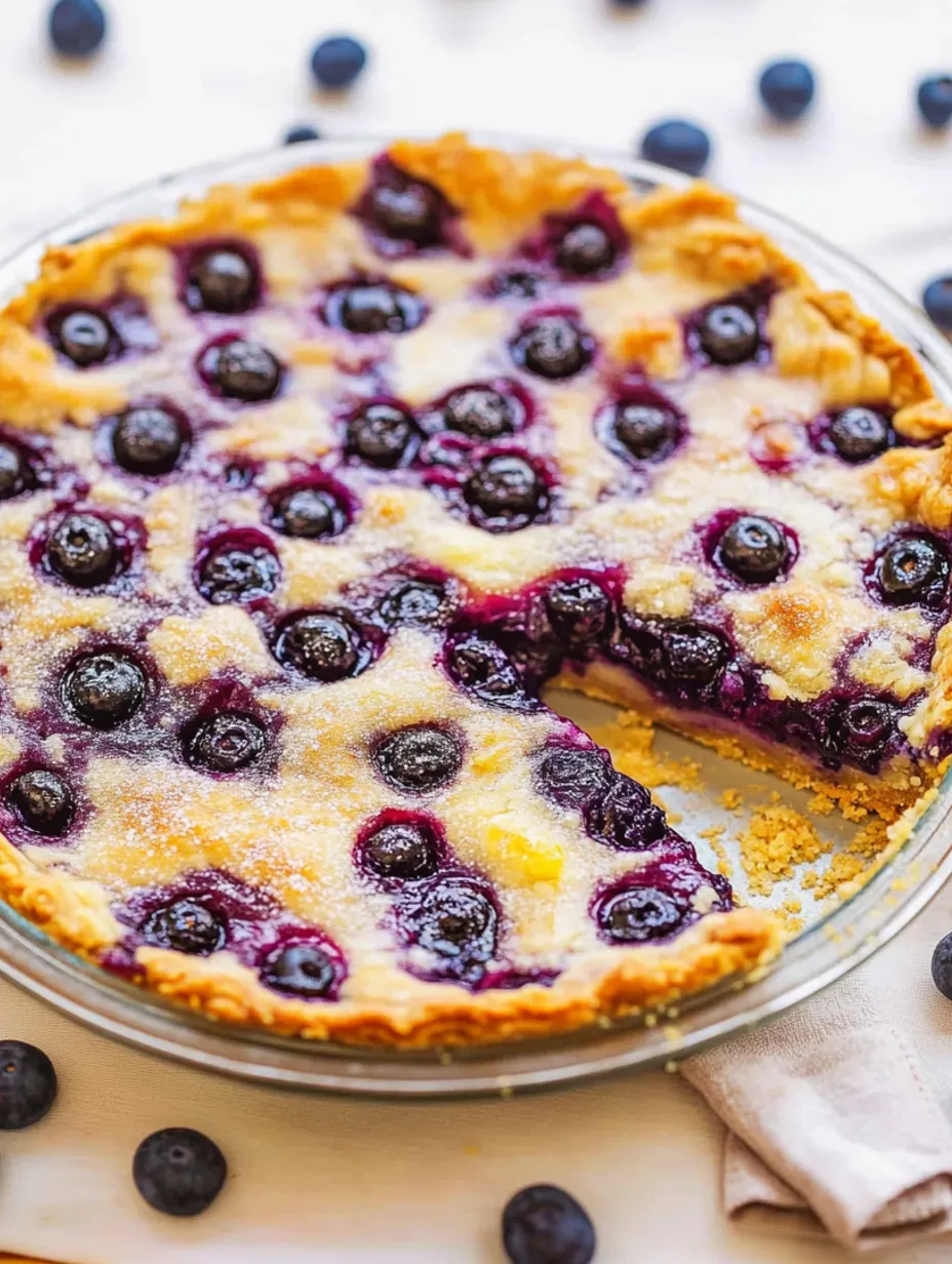 Gâteau sans pâte aux myrtilles