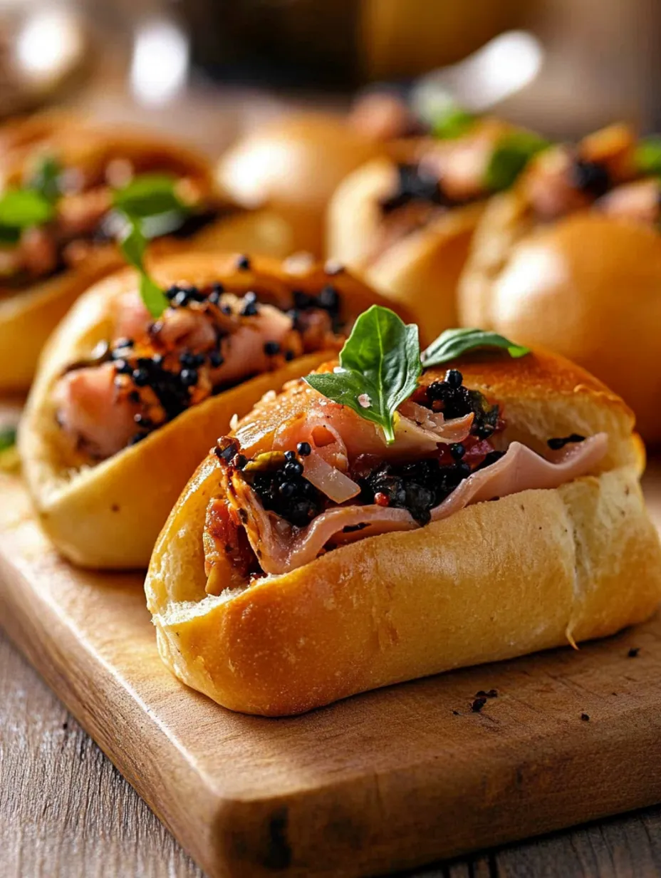 Mini sandwiches italiens avec brioche moelleuse