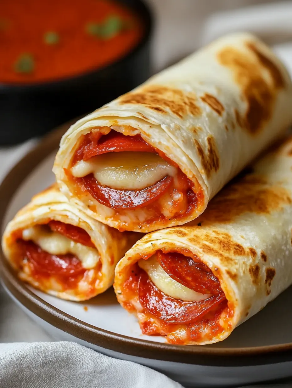 Roulés pizza à l'air fryer prêts à croquer
