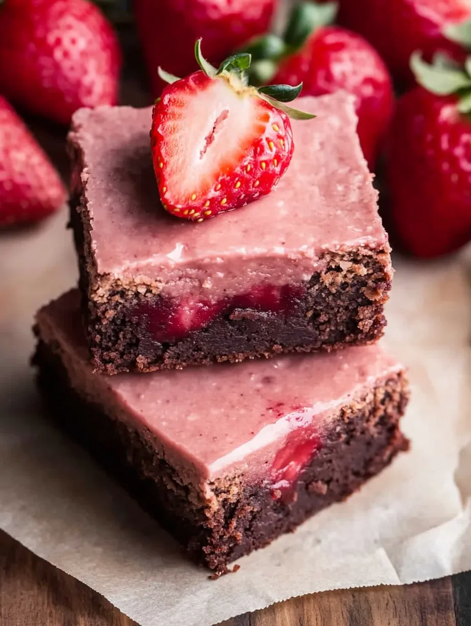 Brownies à la fraise