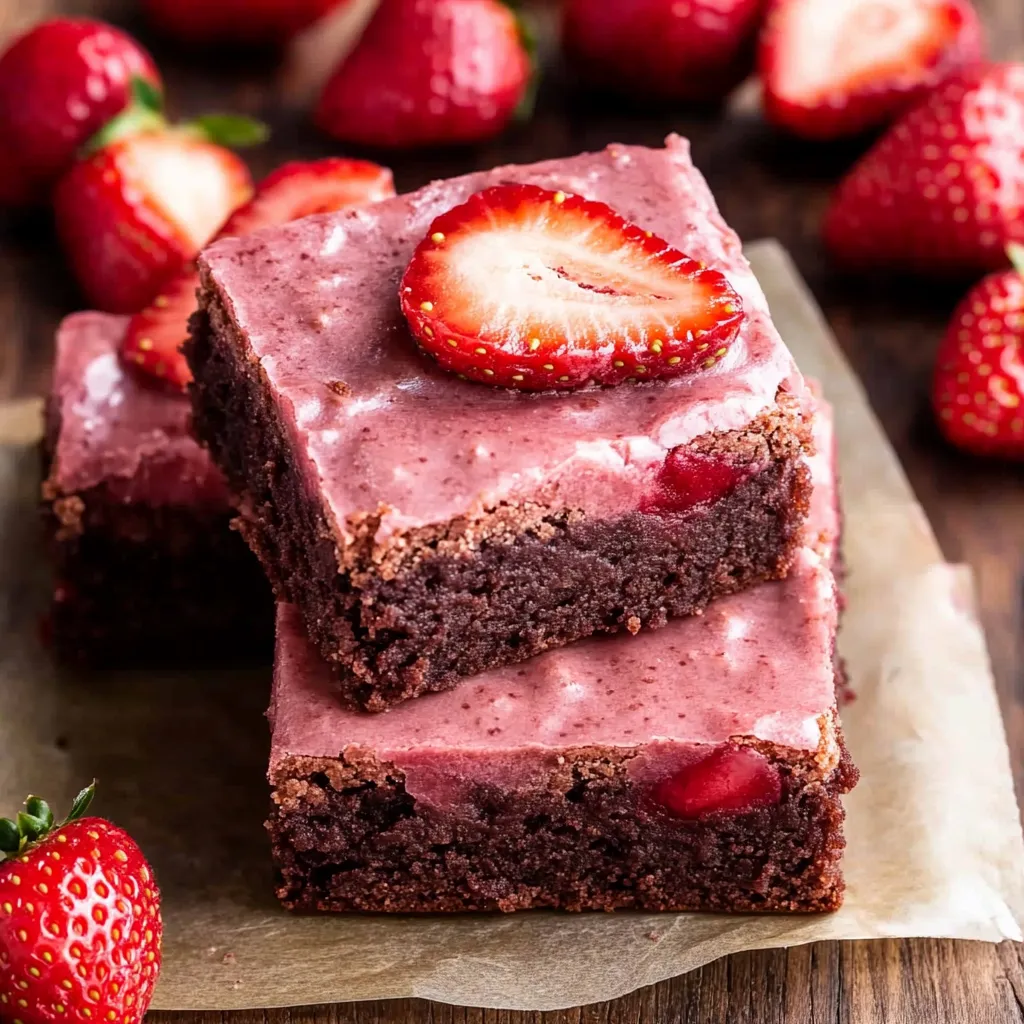Brownies faciles à la fraise