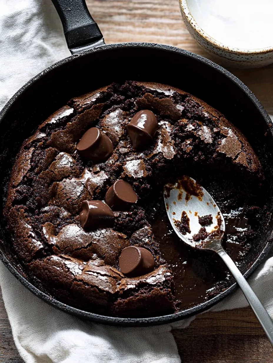 Brownie fondant sans farine à la poêle