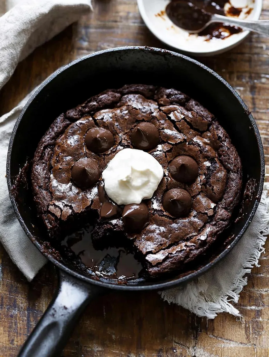 Brownie facile et coulant sans farine à la poêle