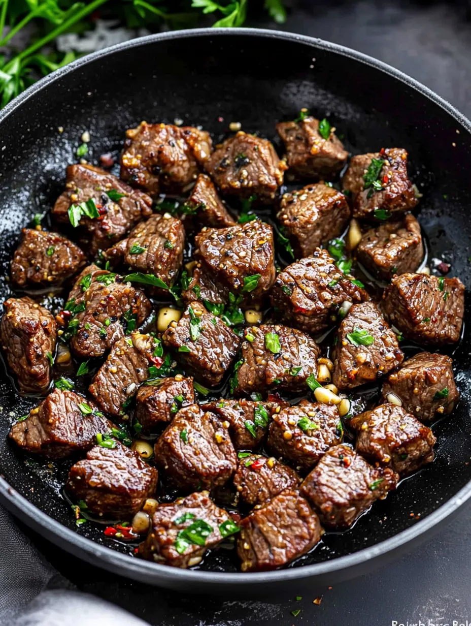 Bouchées de bœuf à l’ail et au beurre fondant