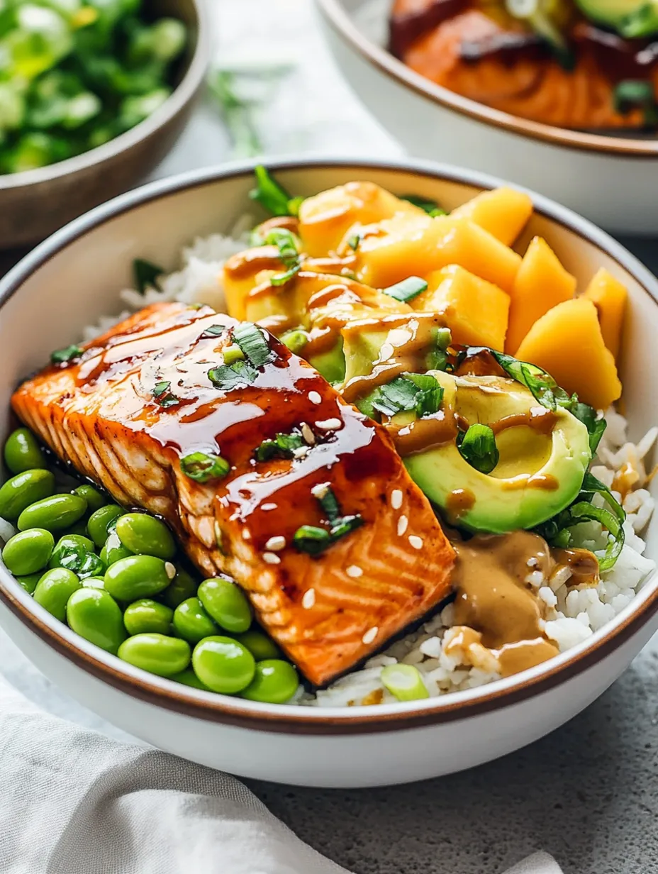 Bols de saumon teriyaki faciles